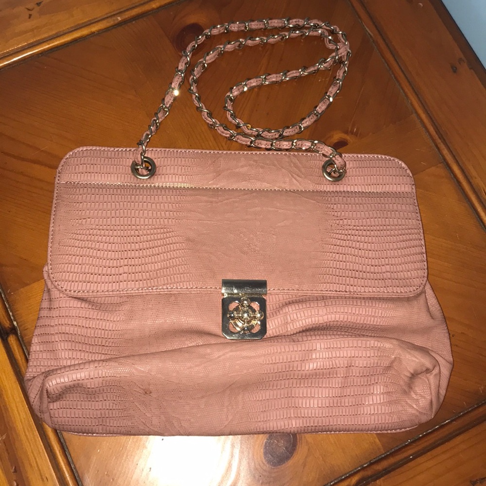 Snakeskin-patterned Shoulder Bag